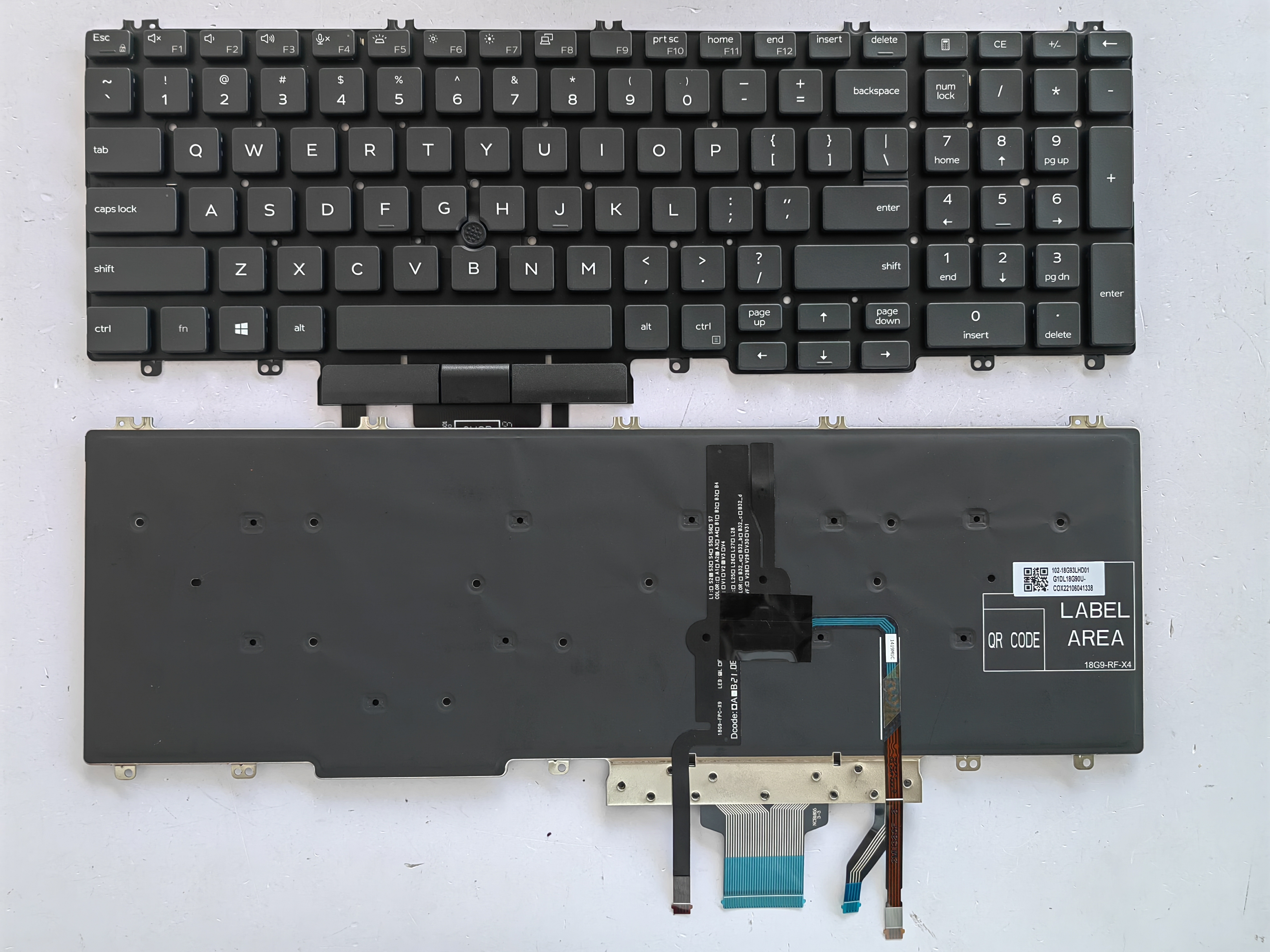 Picture of New Replacement Laptop Keyboard For DELL 7500/3500/3501/5500/5501 BLACK With Point Backlit US Layout